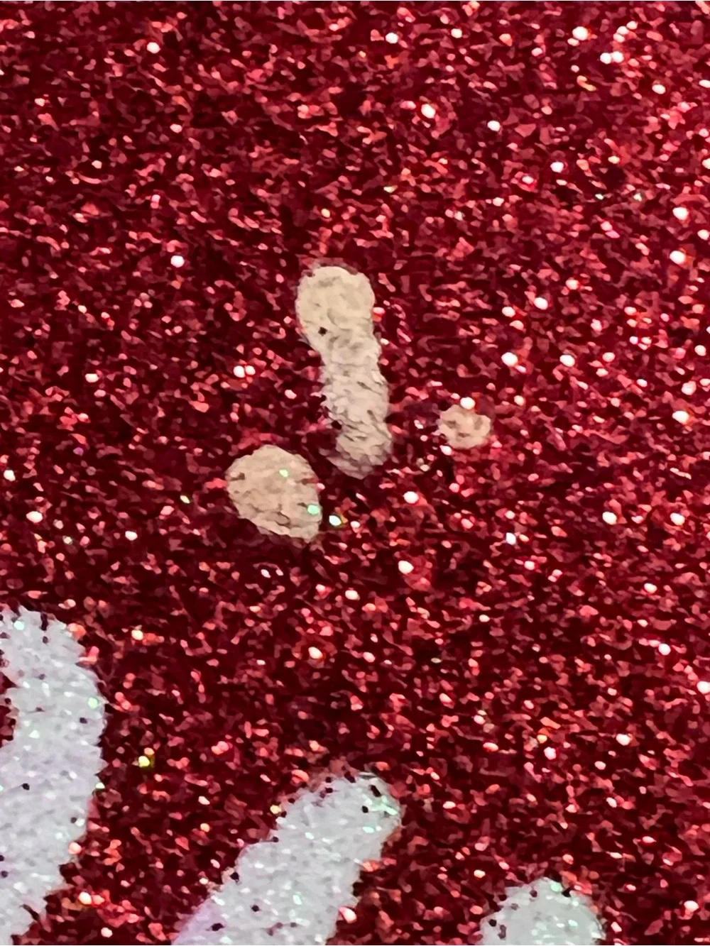 Happy Valentine's Day Red Glitter Heart Wall Decor set of 6 hanging decorations